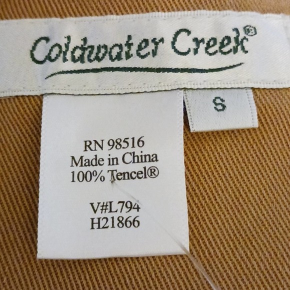 Coldwater Creek Jacket Sz S Mustard Yellow SPORTY Boho Bohemian Preppy Riding - Picture 11 of 16